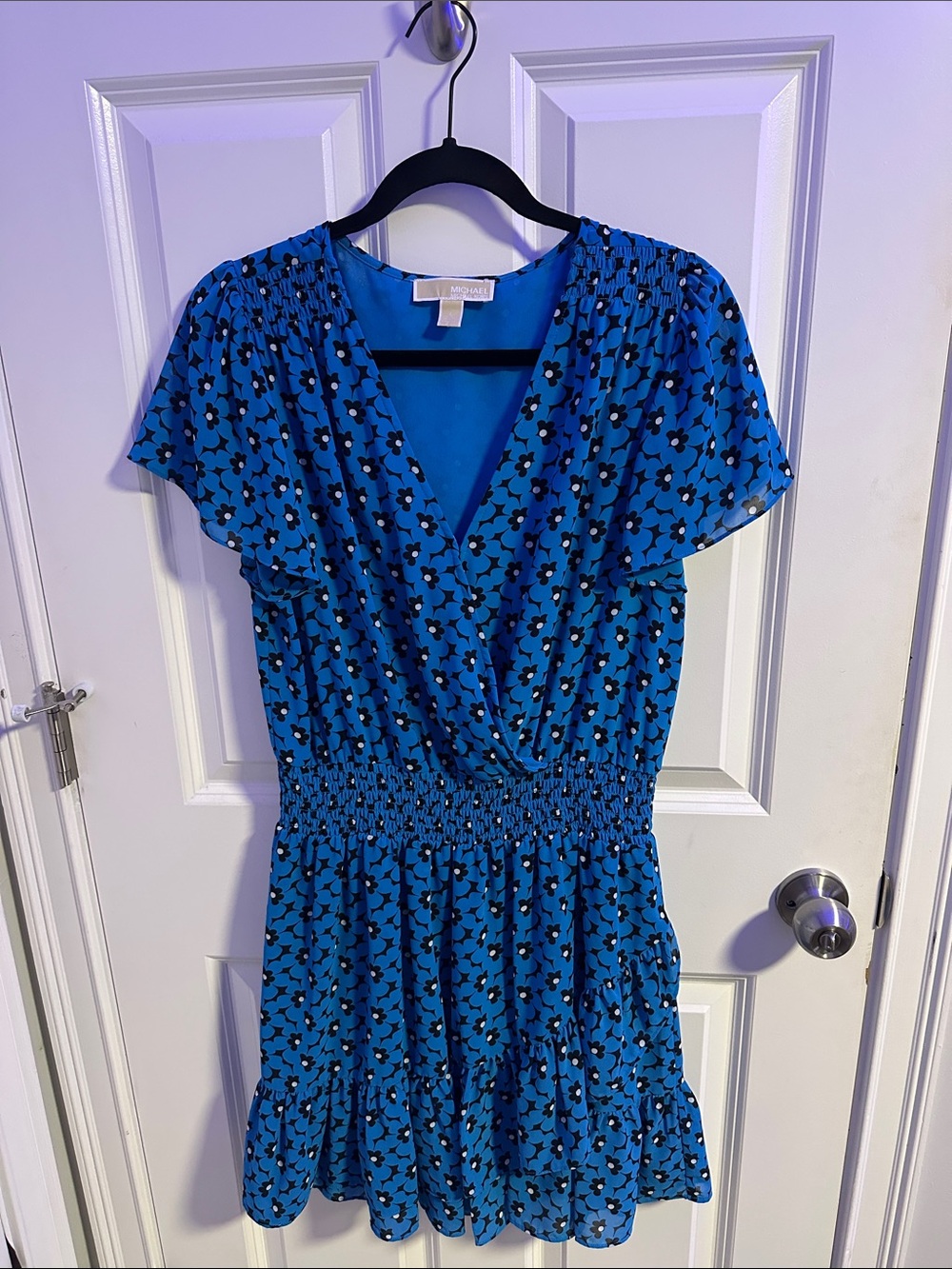 Michael Kors Blue Floral Mini Dress